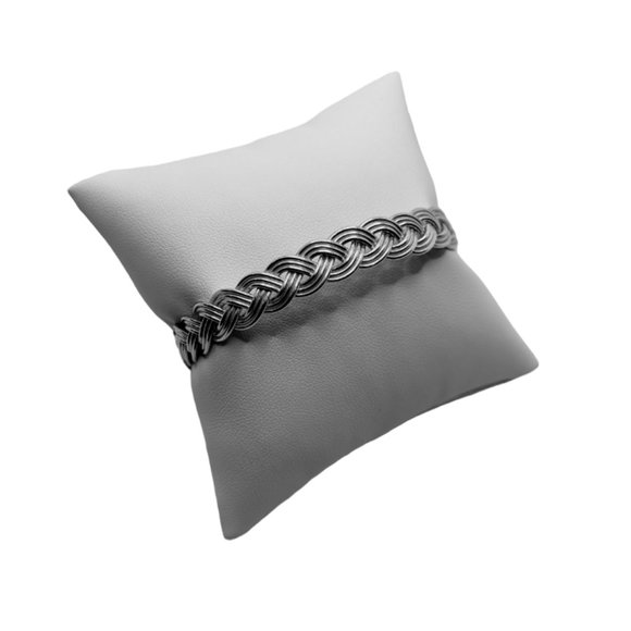 TP-55 Mex925 Silver Braid Bracelet - Picture 1 of 10